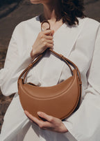 Polène Numéro Dix Textured Leather Shoulder Bag - Camel